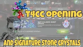 MCOC || T4cc crystals, alliance quest map 5 crystals, sig crystals opening