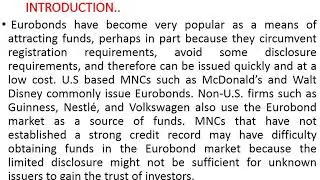EURO BOND MARKET