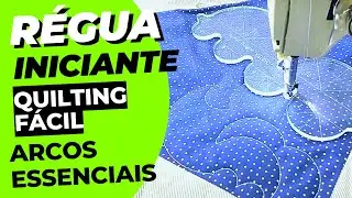 RÉGUA PARA QUILTING FÁCIL E RÁPIDO: DESENHO DE PREENCHIMENTO INICIANTE com Régua arcos essenciais