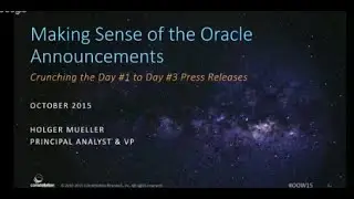 News Analysis - All Sunday - Tuesday Oracle OpenWorld Press Releases with Commentary