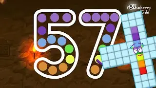 Numberblocks 57 Magic Run - Numberblocks Fifty seven Adventure | Number Counting Go Explore