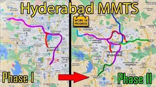 Hyderabad MMTS Phase 1 and 2 Route Map || Hyderabad MMTS Route Map