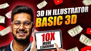 Adobe Illustrator 3D Basics 🔥 | Beginner&rsquo;s Guide to 3D Design #tutorial