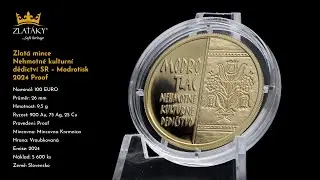 Zlat&aacute; mince Nehmotn&eacute; kulturn&iacute; dědictv&iacute; SR - Modrotisk 2024 Proof