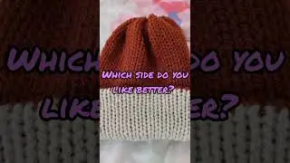 Knitted reversible hat on the knitting machine! #shorts #knitting #yarn