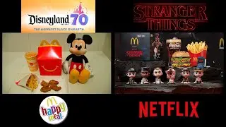 McDonald's Stranger Things Box Meal 2025 VS McDonald's Disney 70th Anniversary Happy Meal Comparison