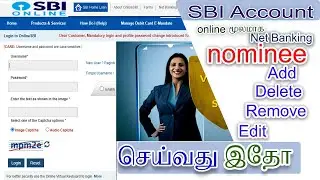 how to add nominee in sbi account online tamil🔴Live Demo🔴Remove nominee|Edit Nominee|Delete nominee