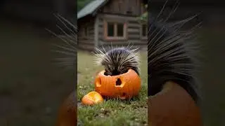 Porcupines Devour Pumpkins &ndash; So Adorable to Watch! | AI LOVE YOU #halloween #cute #animals