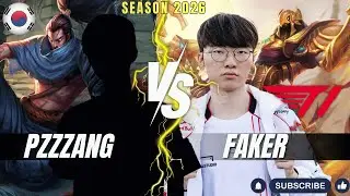 BEST YASUO KR vs T1 Faker - PzZZang YASUO vs Faker AZIR Mid - Patch 26.1 KR Ranked | lolrec