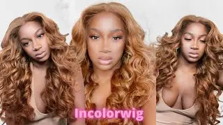 Black Friday Big Sale |180% Density Ginger Wig Install + Soft Curls| Incolorwig