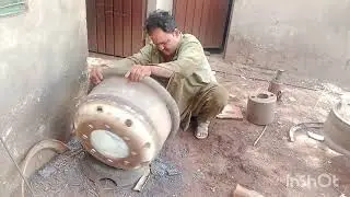 Old Wheel Rim repairing/How to repair Broken Rim wheel/How to weld Broken truck Broken wheel Rim