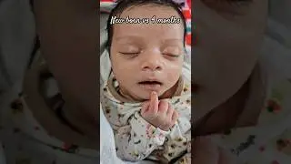 New born vs 4 months old 💞 #cutebaby #newborn #baby #cute