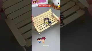 Diy Craft ideas with icecream stick chair🪑🪀Easy Kids Craft#shorts #trending #funny #craft #kids #diy