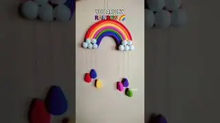 DIY rainbow🌈|| Air dry clay&hearts;️||#diy #love #rainbow #subscribe #art #craft #clay #clayart #claycraft