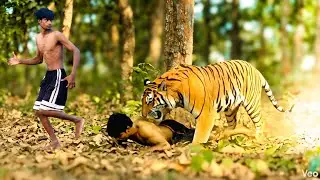 Tiger Attack On Man In The Forest | Tiger Attack On Man In Forest | Tiger Attack Fun Made Movie  1