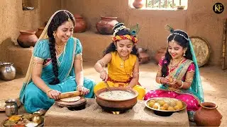 जब कान्हा–राधा ने मैया संग बनाया प्रसाद || यशोमती मईया के नंदलाला || Shree Krishan leela ||