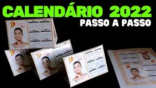 CALENDÁRIO COM PAPELÃO PASSO A PASSO