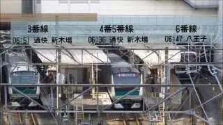 JR川越線 川越駅 平日朝ラッシュ定点観測 6時20分頃～7時20分頃 9倍速