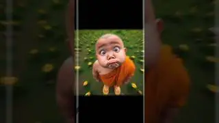 Funny moments of little monk so cute 😜 mere new channel ko subscribe karo #viral #shorts #funny