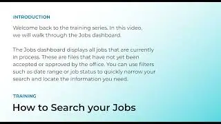 Training | How to Search your Jobs