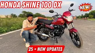 2025 New Honda shine 100 DX | Top Speed Test | Features Mileage Detailed Review