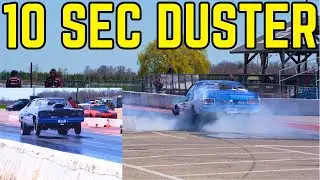 Дрэг-рейсинг на Plymouth Duster | 10-секундный зверь на четверти мили