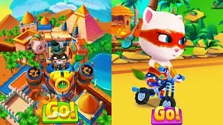 Talking Tom Hero Dash vs Talking Tom Gold Run - Gameplay Walkthrough