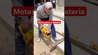 Very cheap battery-powered chainsaw and blower #tips #construction #building #bricklayer #tools