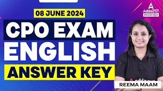 CPO Answer Key 2024 | CPO English Answer Key 2024 | CPO Mains 2024 Answer Key