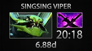 Dota 2 Viper Fast Farm - SingSing - Sange & Yasha - 20:18 [6.88d]