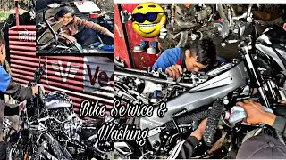 Bike Service & Washing with Fun 😂 | Entertainment Vlog