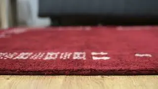 Hand Knotted Loom Silk Mix 5'x8' Area Rug Contemporary Red LSM511