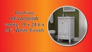 Best RunFine RFVA0069W vanity, 19 x 24 6 x 34, White Finish