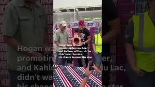 Wisconsin artist Jeff Kahlow presents WWE Hall of Famer Hulk Hogan with Hulk Hogan hat