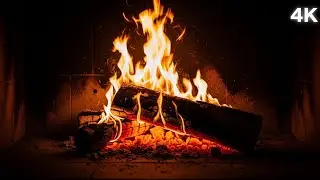 3 Hours Real Fireplace Crackling Sound for Cold Night Sleep | No Ads, Dark Screen