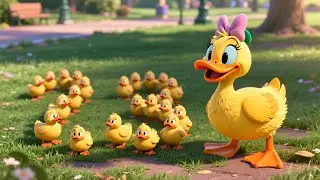 Counting Ducks in Park w Baby 🦆🌳 Fun Numbers Song for Kids | Learn Counting and ABCs