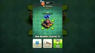 Level 1 to MAX Air Bombs (BH) - Clash of Clans #shorts