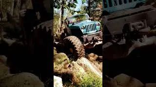 Diesel Jeep on the rocks&hellip; #cummins #jeep #offroad #rockcrawler