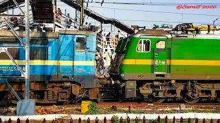[2 IN 1] LIGHT LOCOMOTIVES || WAG-9 + WAG-7 || AJNI WAG-9 || MUGHALSARAI WAG-7 || BELGHARIA STATION