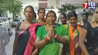 பாஜக சார்பில் திருவிக நகர் தொகுதி 76 வார்டுக்கு திருநங்கை ராஜா என்ற ரதி வேட்பு மனு தாக்கல் செய்தார்