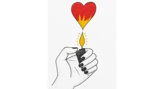 Easy Drawing of Hand Holding Gas Lighter | Pencil Art for Beginners