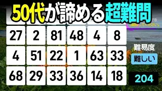 【認知症予防】50代が諦める難問！あなたは1つでも見えますか高齢者向けの楽しい数字探し脳トレ【中級、上級、超上級】