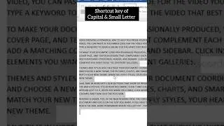 Shortcut keys in MS Word Part 3 | Shortcut keys in MS word #shorts #msword #mswordinhindi