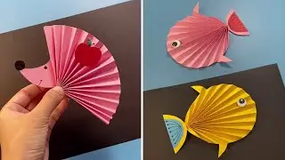 Easy DIY Accordion Fold Paper Craft Ideas | Animal Crafts | Step by Step Paper Folding Fun Videos