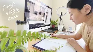 VLOG 04｜水彩人像插畫喜帖｜結婚一週年紀念｜第一次吃無菜單料理｜台中地坊餐酒