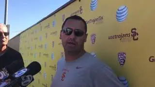 USC coach Steve Sarkisian post-practice 9/17/15