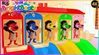 Five Color Lions 🦁🌈 | Learning Colors Song for Kids | Nursery Rhymes & Kids Songs