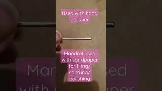 split mandrel used with sandpaper for polishing in jewellery making #tools #jewellery #polishing