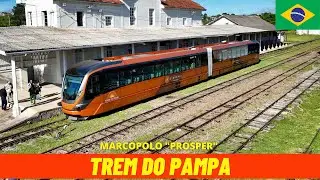 Cab Ride Sant&rsquo;Ana do Livramento &rarr; Palomas (Trem do Pampa - Brazil-October 2024) train driver's view