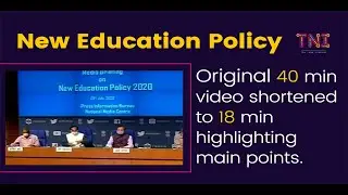NEW EDUCATION POLICY 2020 || NEP 2020|| NEP summary video || TNI